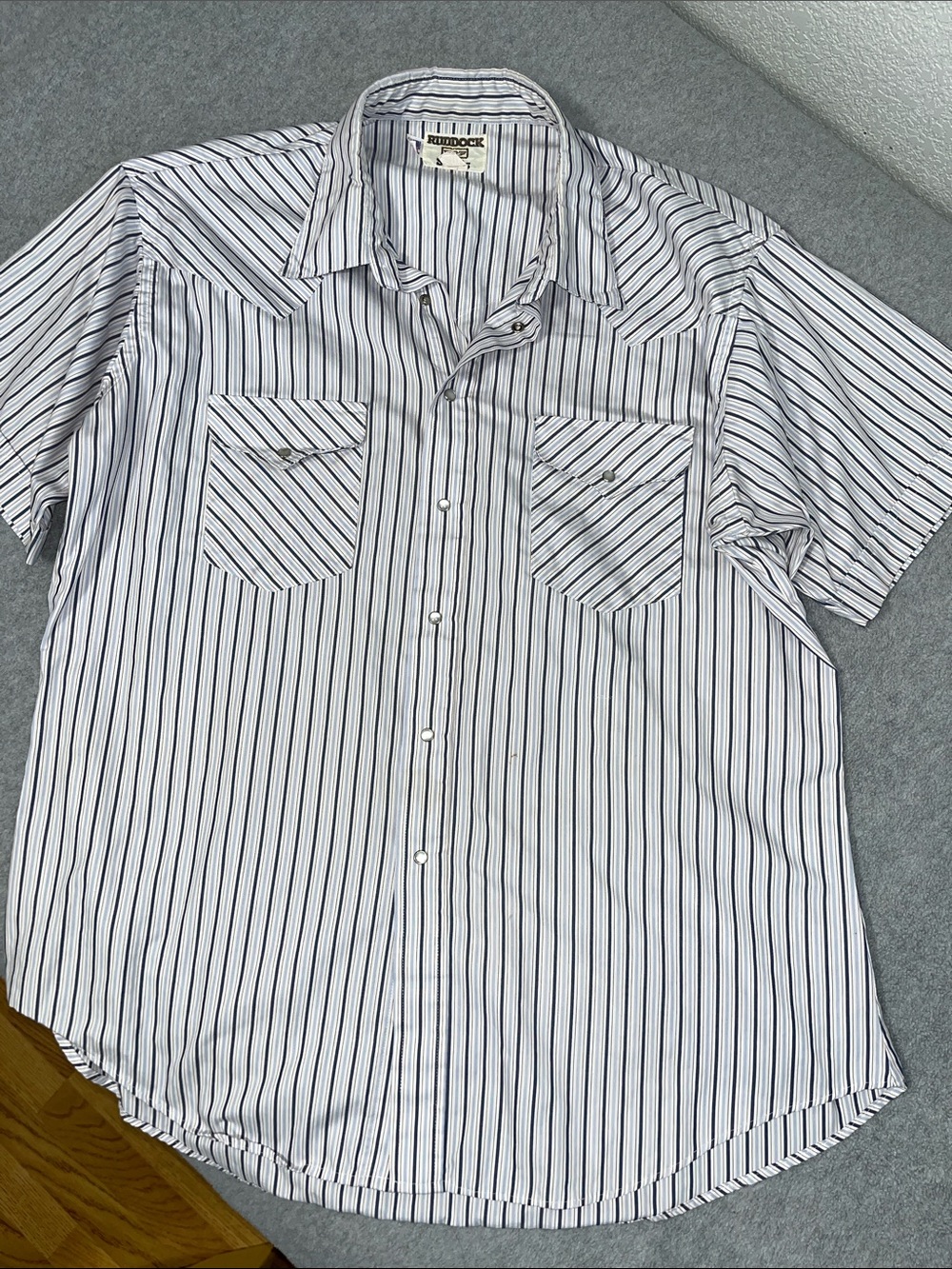 Vintage Ruddock Pearl Snap Shirt Xl Western Rodeo Mechanic Camp Shortsleeve